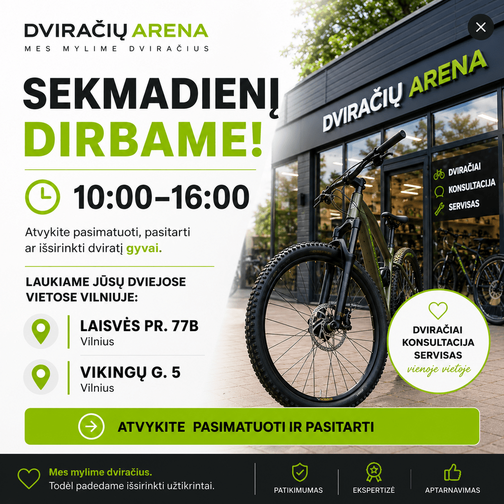 Dviračių parduotuvė sekamdienį