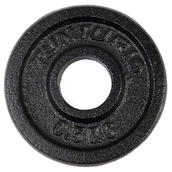 Svorio diskai TUNTURI Plates juodi, 30 mm, 0,5 kg (pora)
