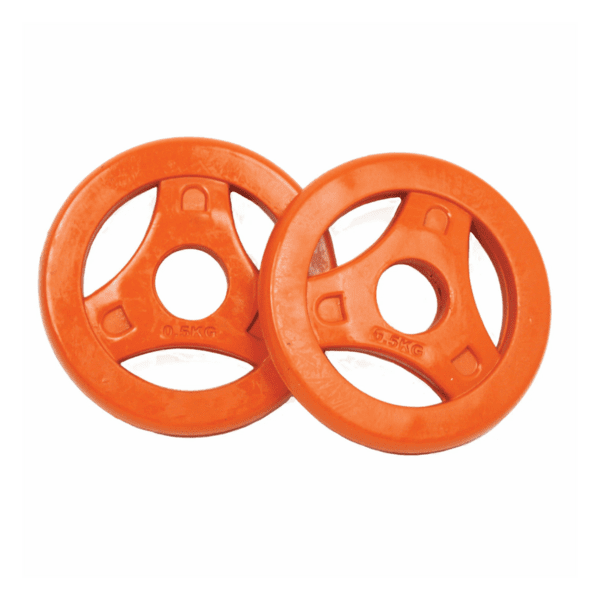 Svorio diskai TUNTURI aerobikos diskai 0,50 kg, oranžiniai