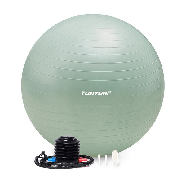 Gimnastikos kamuolys TUNTURI Gymball 65 cm Mėtų, Anti Burst, žalias