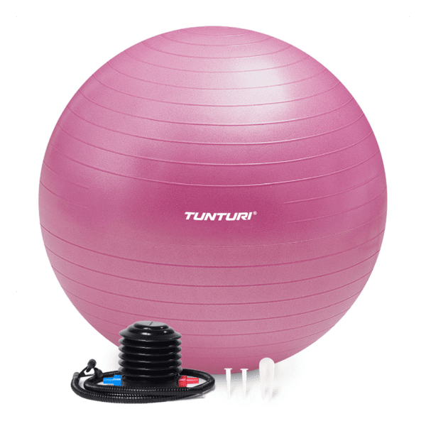 Gimnastikos kamuolys TUNTURI Gymball 65 cm, atsparus sprogimams, violetinis