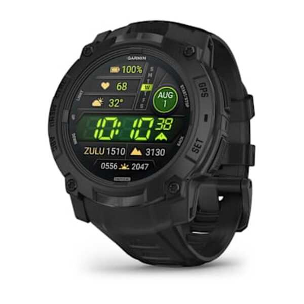 Garmin Instinct&reg; 3 &ndash; 50 mm, AMOLED, Tactical Edition i&scaron;manusis sportinis laikrodis  Juodas su juodu dirželiu