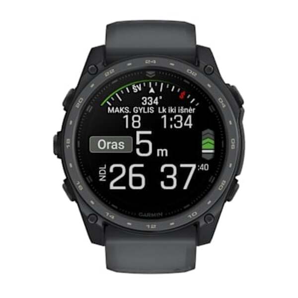 Garmin tactix® 8 – 51 mm, AMOLED sportinis laikrodis (pilkos skalūno spalvos „Cerakote®“ danga)