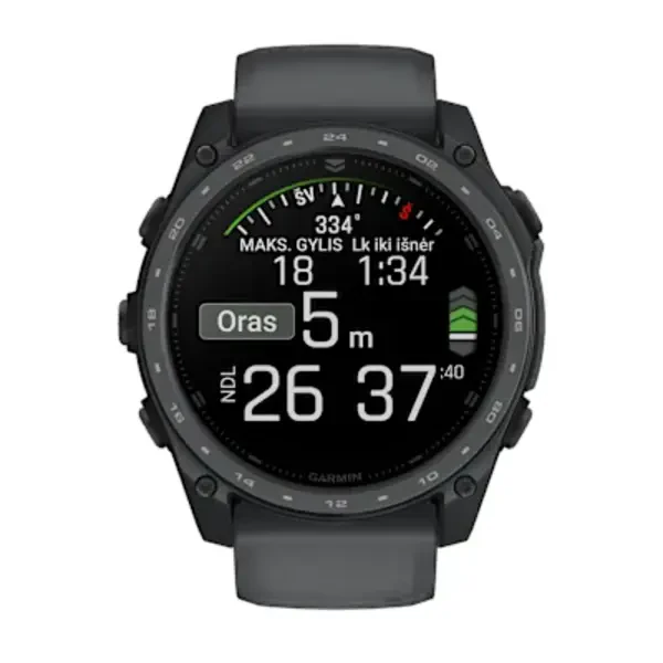 Garmin tactix® 8 – 51 mm, AMOLED sportinis laikrodis (pilkos skalūno spalvos „Cerakote®“ danga)
