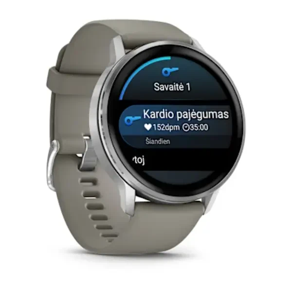 Garmin Venu® 4 – 45 mm Sportinis išmanusis laikrodis (Lunar Silver)