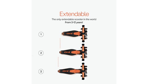 Paspirtukas triratis smarTrike® Xtend  ORANGE