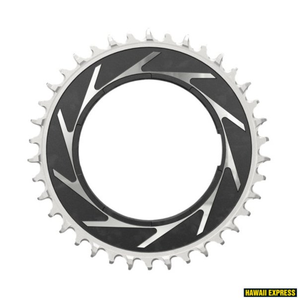 Priekinė žvaigždė SRAM T-TYPE 38T Powermeter Threaded 0mm Offset Eagle (including pin thread backup and screw) - Black/Silver XXSL D1