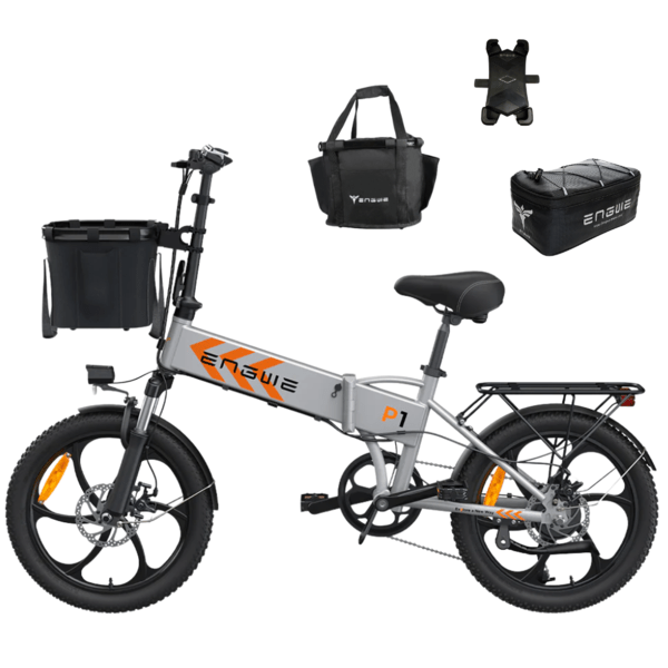 Dviratis 20" elektrinis Engwe P1 pilkas