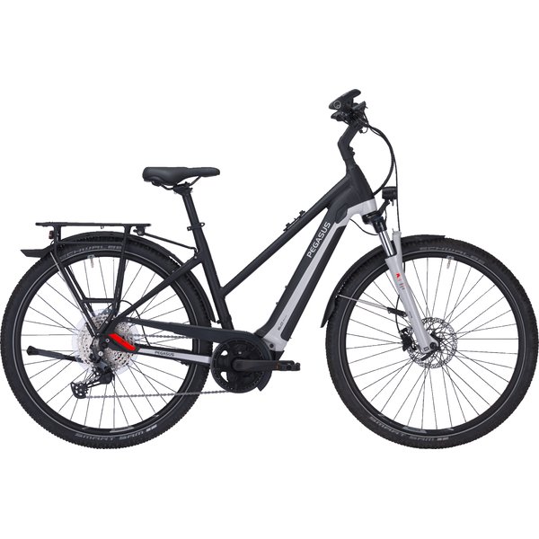 Dviratis 28" elektrinis Pegasus Premio EVO 12 Lite Cross trapez BOSCH Sistema 400wh 12g pilka/juoda 