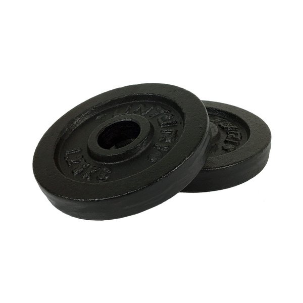 Svorio diskai TUNTURI Plates juodi, 30 mm, 1,25 kg (pora)