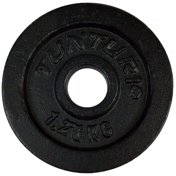 Svorio diskai TUNTURI Plates juodi, 30 mm, 1,25 kg (pora)