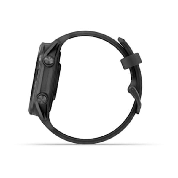 Garmin Forerunner i&scaron;manusis laikrodis 570 - 42mm Pilkai melsvos spalvos aliuminis su permatomu juodu / juodu dirželiu 