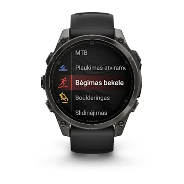 Garmin fenix 8  47mm Sapphire AMOLED išmanusis sportinis laikrodis (Titanium Carbon Grey spalvos)