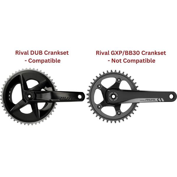 Kairės pusės švaistiklio galios matuoklis Sram RIVAL E1 DUB WIDE 172,5MM