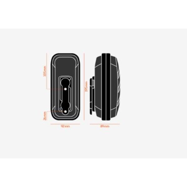 Krepšelis ant rėmo su laikikliu Fidlock Twist juodas 180mm x 70mm x 35mm