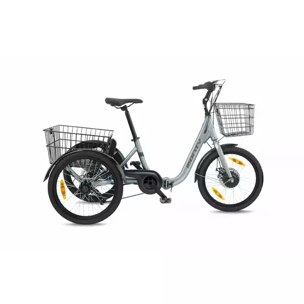 Dviratis 20" Monty's E-trike Nuke sidabrinis