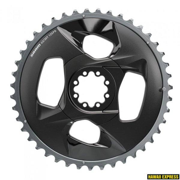Priekinė žvaigždė SRAM ROAD 43T 94BCD 2X12 FORCE WIDE POLAR GREY WITH COVER PLATE