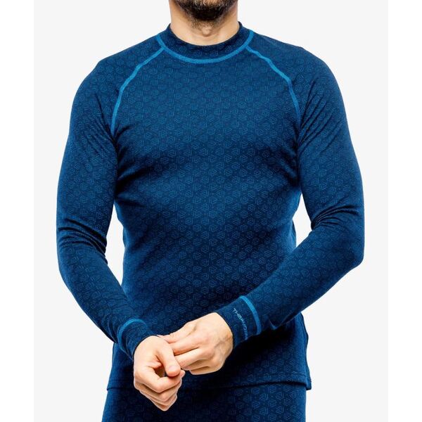 Termo marškinėliai Thermowave vyr. Merino Xtreme ilgom rankovėm mėlyni