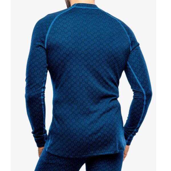 Termo marškinėliai Thermowave vyr. Merino Xtreme ilgom rankovėm mėlyni