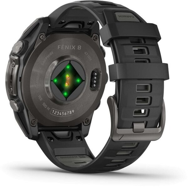 Garmin Fenix 8 AMOLED 47mm išmanusis sportinis laikrodis Sapphire titanium Carbon Grey 