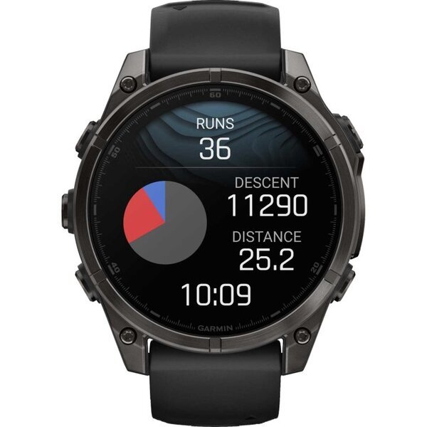 Garmin Fenix 8 AMOLED 47mm išmanusis sportinis laikrodis Sapphire titanium Carbon Grey 