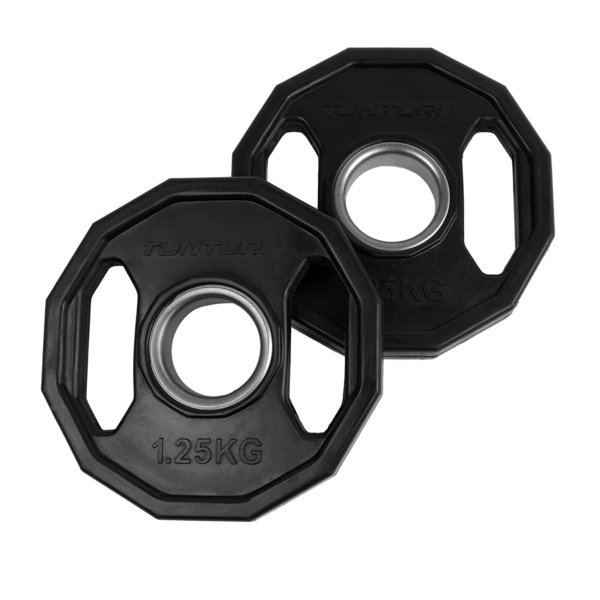 Svorio diskai TUNTURI olimpiniai guminiai diskai, 50 mm, 1,25 kg