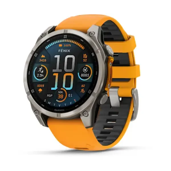 Garmin fenix 8 47mm Sapphire AMOLED išmanusis sportinis laikrodis (Titano spalvos)