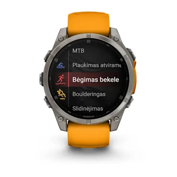 Garmin fenix 8 47mm Sapphire AMOLED išmanusis sportinis laikrodis (Titano spalvos)