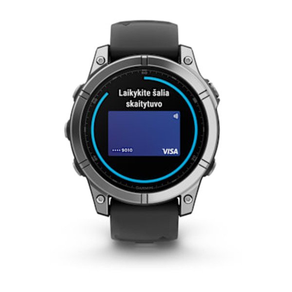 Garmin fenix E – 47 mm, AMOLED išmanusis sportinis laikrodis (Nerūdijančio plieno spalvos)