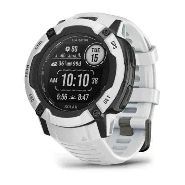Garmin Instinct® 2X Solar išmanusis sportinis laikrodis (Baltojo akmens spalvos)
