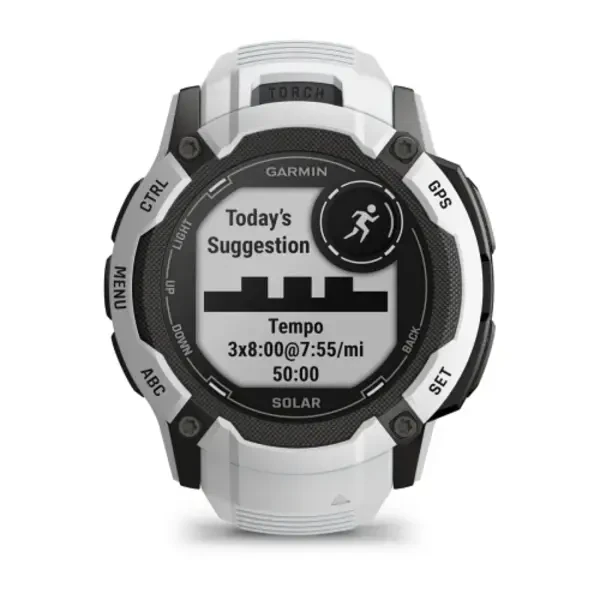Garmin Instinct® 2X Solar išmanusis sportinis laikrodis (Baltojo akmens spalvos)