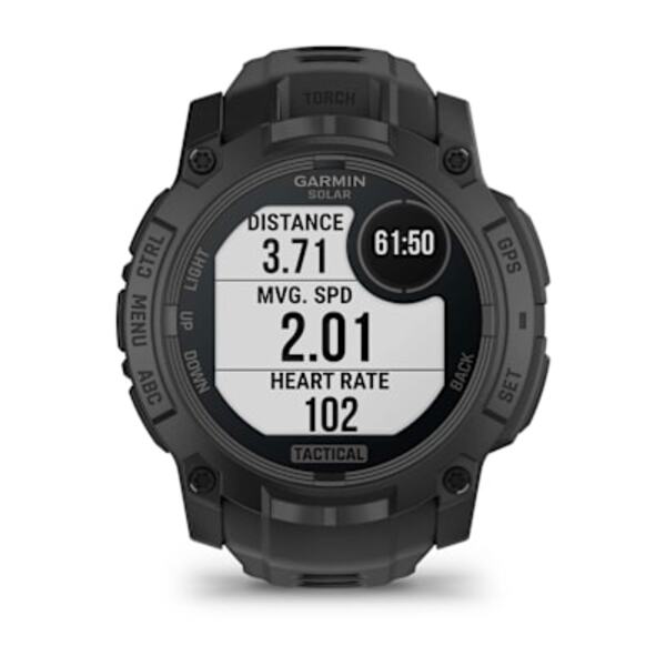 Garmin Instinct® 3 – 50 mm, Solar, Tactical Edition išmanusis sportinis laikrodis (Juodos spalvos)