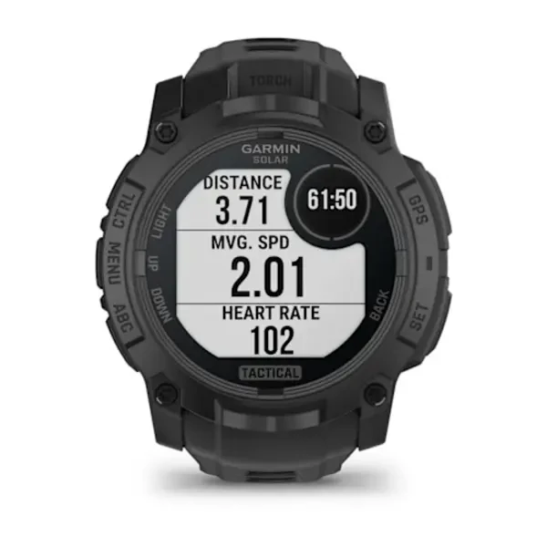 Garmin Instinct® 3 – 50 mm, Solar, Tactical Edition išmanusis sportinis laikrodis (Juodos spalvos)