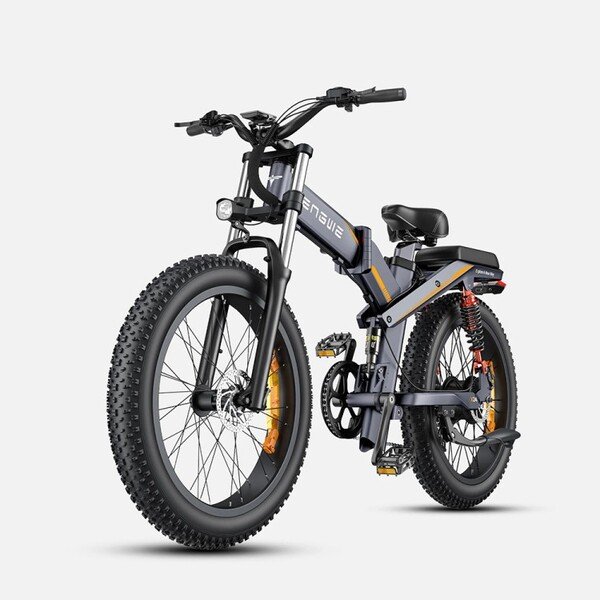 Dviratis 24  elektrinis sulankstomas Engwe X24 1000Wh viena baterija juodas