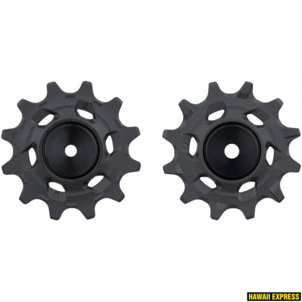 Pavarų perjungėjo dalis SRAM PULLEY KIT RED ETAP AXS 26T-36T (INCLUDES 12T UPPER AND 12T LOWER CERAMIC PULLEYS, 18.5MM AND 12.8MM TITANIUM PULLEY SCREWS, GREASE)