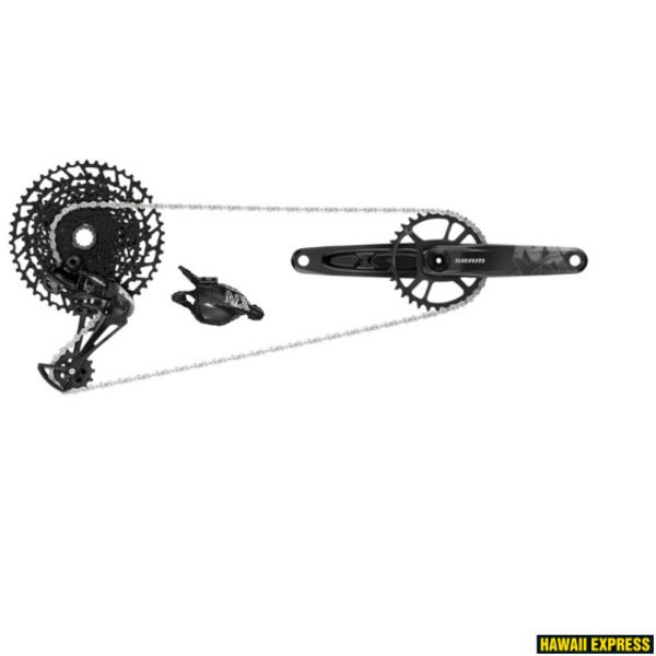 Pavarų grupė SRAM NX Eagle DUB Groupset (Rear Der, Trigger Shifter w Clamp, Crankset DUB 12s 170 BOOST w DM 32t X-SYNC Chainring, Chain 126 links 12s,Cassette PG-1230 11-50t, Chaingap Gauge)