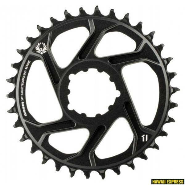 Priekinė žvaigždė SRAM X-SYNC 2 34T Direct Mount 3mm Offset Boost Alum Eagle Black