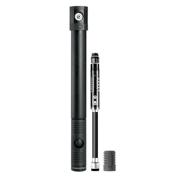 Pompa Crankbrothers Hand clic HV W/CO2 GAUGE juoda