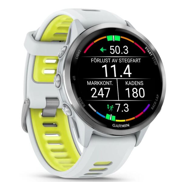 Garmin Forerunner® 970  Whitestone/Amp Yellow išmanusis laikrodis