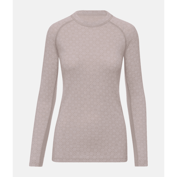 Termo marškinėliai Thermowave mot. Merino Snowflake LS pilka/smėlio