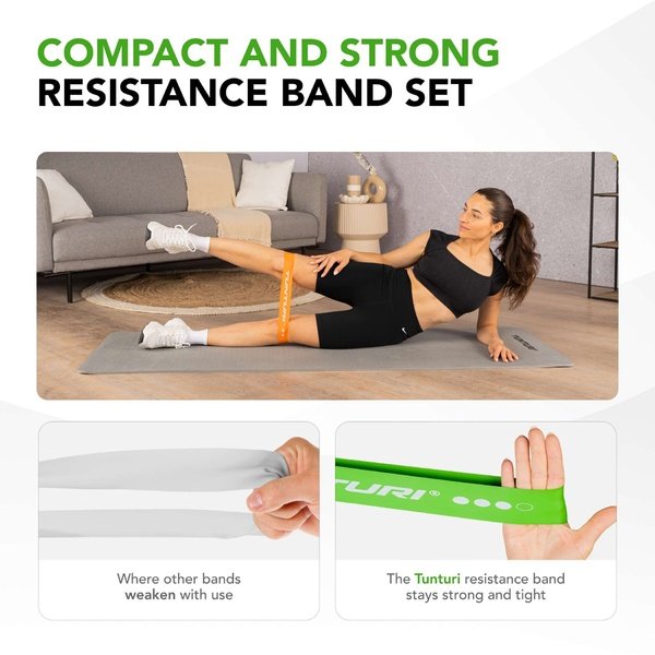TUNTURI Mini Resistance Band Set, 4 vnt