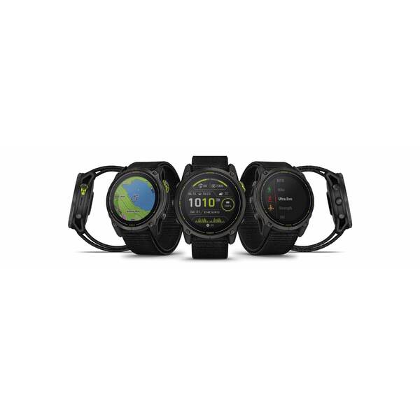 Garmin Enduro 3 Carbon Grey DLC Titanium with Black UltraFit Nylon Strap i&scaron;manusis laikrodis