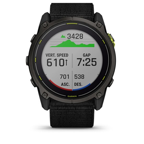 Garmin Enduro 3 DLC Titanium sportinis išmanusis laikrodis (Carbon Grey DLC Titanium)