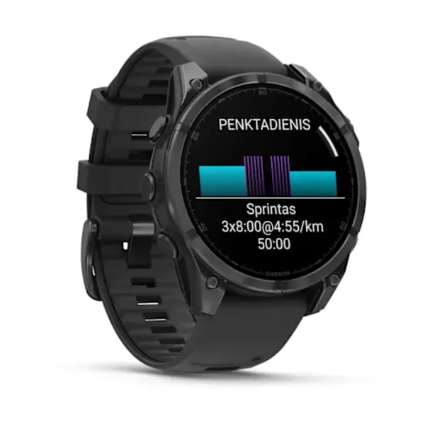 Garmin fēnix 8 47 mm AMOLED išmanusis sportinis laikrodis (Juodos spalvos)
