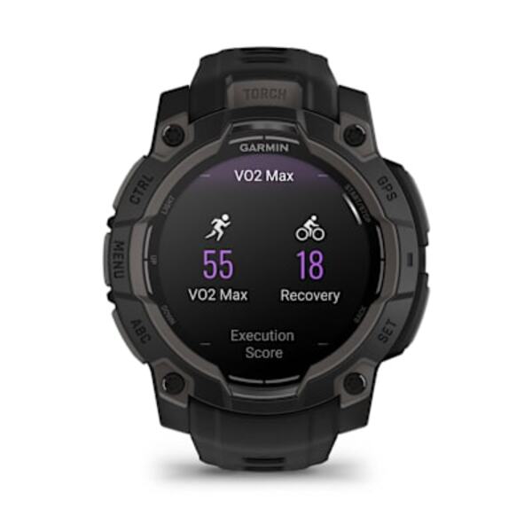 Garmin Instinct® 3 – 45 mm, AMOLED išmanusis sportinis laikrodis  Juodas su juodu dirželiu
