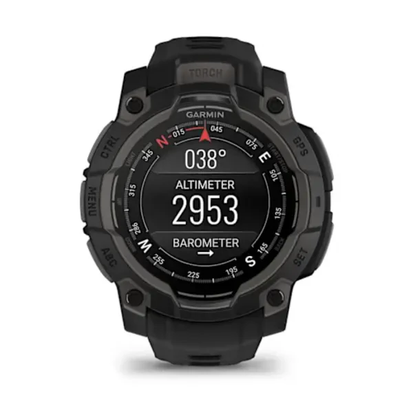 Garmin Instinct® 3 – 45 mm, AMOLED išmanusis sportinis laikrodis  Juodas su juodu dirželiu