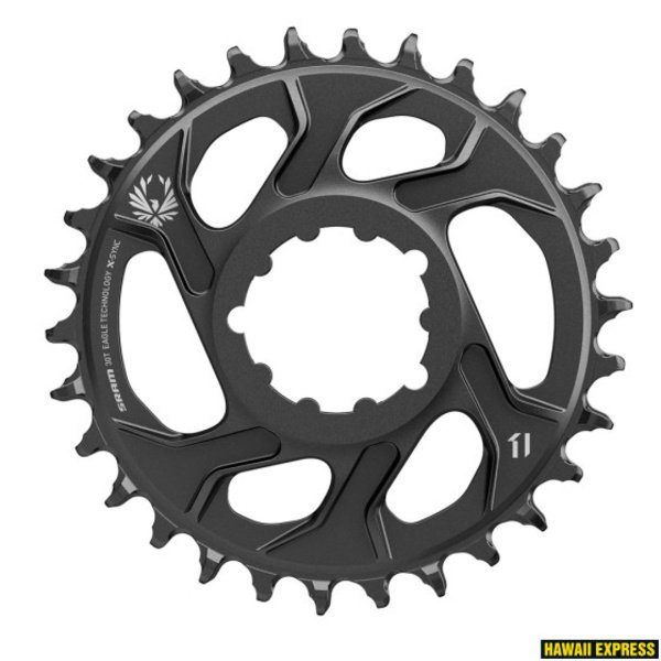 Priekinė žvaigždė SRAM X-SYNC 2 30T Direct Mount 3mm Offset Boost Alum Eagle Black