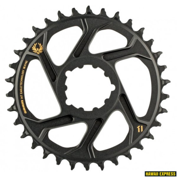 Priekinė žvaigždė SRAM X-SYNC 2 34T Direct Mount 3mm Offset Boost Alum Eagle Gold