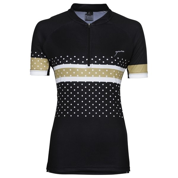 Marškinėliai mot.trumpom rankovėm Apura Carey 2.0 juoda/ruda taškuota 