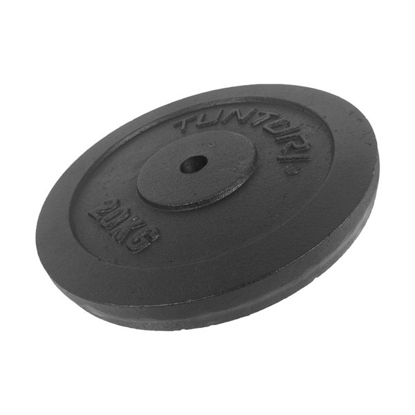 Svorio plok&scaron;tė TUNTURI Plate Black, 30 mm, 20 kg